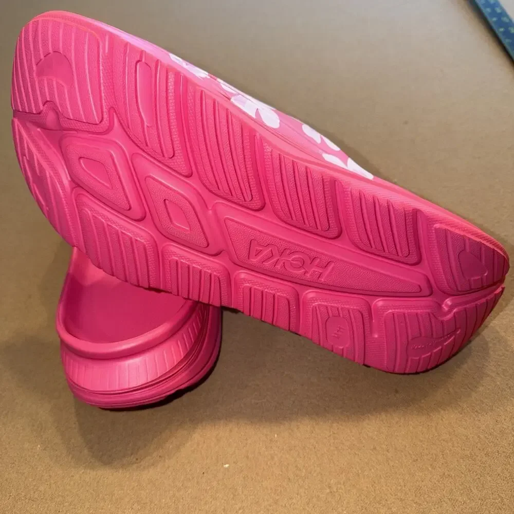 HOKA U ORA 3 Slide Sorbet Hibiscus Tropical Vibrant Bloom Sandals Mn's 11 NWT